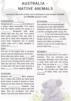 Vorschau - Arbeitsblätter - Australia - Native Animals - Listening Comprehension/ Lückentext (A2) - Seite 2