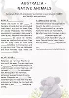 Vorschau - Arbeitsblätter - Australia - Native Animals - Listening Comprehension/ Lückentext (A2) - Seite 3