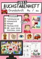 Vorschau - Arbeitsblätter - Buchstabeneinführung und Buchstabenheft Au - Deckblatt