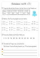 Vorschau - Arbeitsblätter - Materialpaket: AB's der Einmaleins-Reihen - Deckblatt