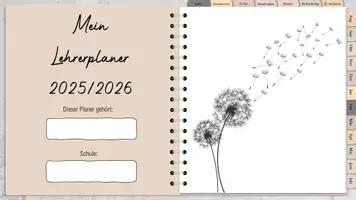 Vorschau - Lehrpläne/Lehrermaterial - Digitaler Lehrerplaner/-kalender 2025/2026 GOLD-ROSÉ - Seite 1