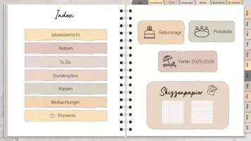 Vorschau - Lehrpläne/Lehrermaterial - Digitaler Lehrerplaner/-kalender 2025/2026 GOLD-ROSÉ - Seite 3