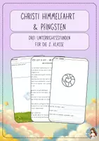Vorschau - Unterrichtsreihen - Christi Himmelfahrt & Pfingsten - 3 Stunden für die 2. Klasse - Deckblatt