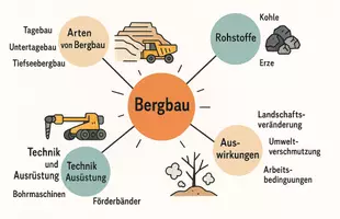 Vorschau - Arbeitsblätter - Arbeitsblatt zum Thema "Bergbau" + Onlineübung & MP3 + Mindmap + Infografik - Seite 3