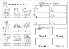 Vorschau - Arbeitsblätter - Buchstabeneinführung und Buchstabenheft St - Seite 2