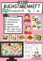 Vorschau - Arbeitsblätter - Buchstabenheft und Buchstabeneinführung Sp - Deckblatt