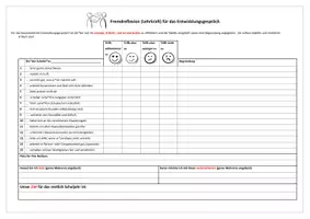 Vorschau - Fördermaterial/Inklusion - Reflexionsbögen für ein Entwicklungsgespräches - Deckblatt