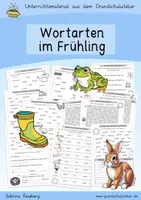 Vorschau - Arbeitsblätter - Wortarten im Frühling (11 Arbeitsblätter) - Deckblatt