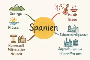 Vorschau - Arbeitsblätter - Arbeitsblatt "Spanien" + Onlineübung & MP3 + Mindmap + Infografik - Seite 3