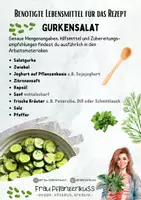 Vorschau - Arbeitsblätter - Rezept Gurkensalat mit veganem Joghurtdressing ab 5. Klasse - Seite 1
