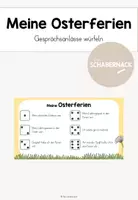 Vorschau - Präsentationen/Tafelbilder - Meine Osterferien - Gesprächsanlass würfeln - Deckblatt