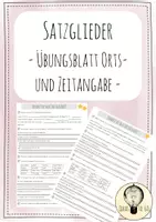 Vorschau - Arbeitsblätter - Materialpaket: Orts- und Zeitangabe - Deckblatt