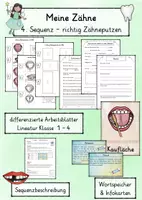 Vorschau - Stundenentwürfe - 4. Sequenz richtig Zähneputzen - Merkplakat & Wortspeicherkarten - KAI - Deckblatt