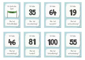 Vorschau - Spiele - Lesespiel Mathe - Zahlwörter (ZR100) - Seite 1