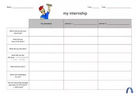 Vorschau - Arbeitsblätter - Talking about my internship / Von dem Praktikum erzählen - Seite 1
