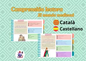 Vista previa - Hojas de trabajo - Comprensión lectora :El mundo medieval. - Portada