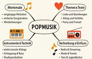 Vorschau - Arbeitsblätter - Arbeitsblatt "Popmusik" + Onlineübung & MP3 + Mindmap + Infografik - Seite 3