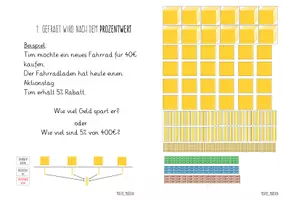 Vorschau - Arbeitsblätter - Prozentrechnen Heft - für die Arbeit mit den goldenen Perlen - Seite 2