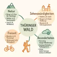 Vorschau - Arbeitsblätter - AB mit Fragen zum Thema "Thüringer Wald" + Lösungsblatt + Mindmap + Infografik - Seite 2