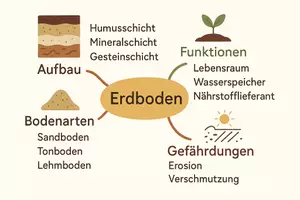 Vorschau - Arbeitsblätter - Arbeitsblatt zum Thema "Erdboden" + Onlineübung & MP3 + Mindmap - Seite 2