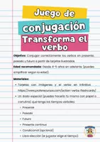 Vista previa - Juegos / Gamificación - Dinamica de conjugar verbos - página 1