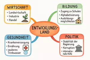 Vorschau - Arbeitsblätter - AB mit Fragen zum Thema "Entwicklungsländer" + Lösungsblatt + Mindmap + Infografiken - Seite 3