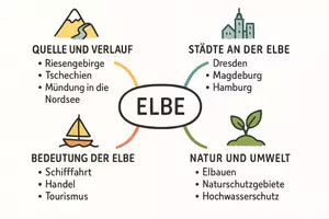 Vorschau - Arbeitsblätter - Arbeitsblatt zum Thema "Elbe" + Onlineübung & MP3 + Mindmap + Infografik - Seite 3