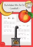 Vorschau - Arbeitsblätter - Leseblatt Mm Aa Oo Klasse 1 - Deckblatt