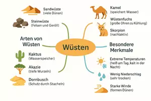Vorschau - Arbeitsblätter - Arbeitsblatt "Wüste" + Onlineübung & MP3 + Mindmap + Infografik - Seite 3