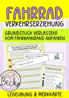 Vorschau - Merkblätter - Grundstück verlassen und anfahren (Verkehrserziehung, Fahrrad) - Deckblatt