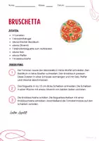 Vorschau - Arbeitsblätter - Hauswirtschaft - Rezept Bruschetta - Seite 1