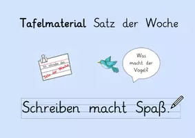 Vorschau - Arbeitsblätter - Tafelmaterial Satz der Woche - Deckblatt