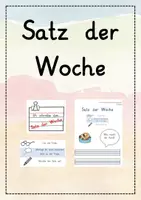 Vorschau - Arbeitsblätter - Satz der Woche - Deckblatt