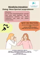 Vorschau - Arbeitsblätter - B1 Sprechen im Dialog – „Eine neue Sportart ausprobieren“ - Deckblatt
