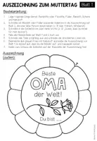 Vorschau - Mal- und Bastelvorlagen - Auszeichnung zum Muttertag - Bastelvorlage - Seite 3