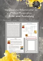 Vorschau - Arbeitsblätter - Verschiedene Arbeitsblätter: Modest Mussorgsky - Bilder einer Ausstellung - Deckblatt