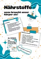 Vorschau - Stundenentwürfe - Nährstoffgruppen, Nährstoffe - Deckblatt