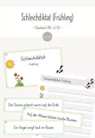 Vorschau - Arbeitsblätter - Schleichdiktat Frühling (Kl. 2/3) - Deckblatt