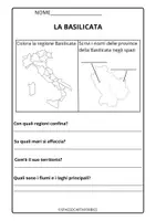 anteprima - Compiti in classe/Test - VERIFICA REGIONE BASILICATA - GEOGRAFIA CLASSE QUINTA - Pagina 1
