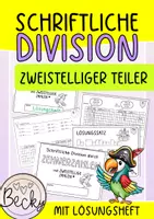 Vorschau - Arbeitsblätter - Schriftliche Division mit zweistelligem Multiplikator (Zehnerzahlen) - Deckblatt