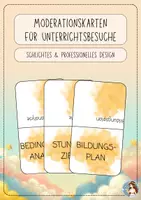 Vorschau - Lehrpläne/Lehrermaterial - Moderationskarten für Unterrichtsbesuche (Orange) - Deckblatt