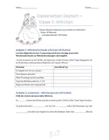 Vorschau - Klassenarbeiten - Klassenarbeit Deutsch Klasse 5 Märchen (inkl. Lösung + Erwartungshorizont!) - Seite 3