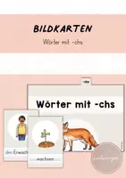 Vorschau - Bildkarten - Bildkarten: Wörter mit -chs (Buchstabeneinführung) - Deckblatt