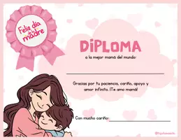 Vista previa - Hojas de trabajo - Diploma día de la madre - página 2