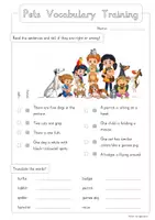 Vorschau - Arbeitsblätter - English Vocabulary: Pets (3. Klasse) Freebie - Seite 1