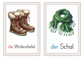 Vorschau - Bildkarten - DaZ Bildkarten - Jahreszeiten und passende Kleidung - Seite 2