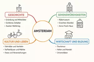 Vorschau - Arbeitsblätter - Arbeitsblatt zum Thema "Amsterdam" + Onlineübung & MP3 + Mindmap + Infografik - Seite 3