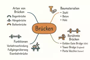 Vorschau - Arbeitsblätter - Arbeitsblatt zum Thema "Brücke" + Onlineübung & MP3 + Mindmap + Infografik - Seite 2