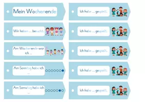 Vorschau - Bildkarten - Schreibfächer: Mein Wochenende - Seite 1
