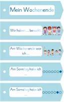 Vorschau - Bildkarten - Schreibfächer: Mein Wochenende - Deckblatt
